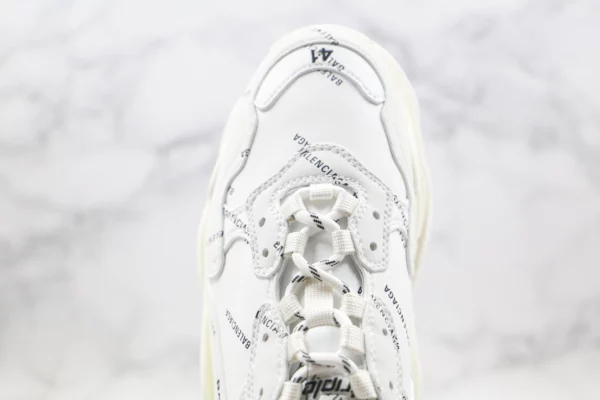 Balenciaga Triple S 'Allover Logo - White' - Image 3