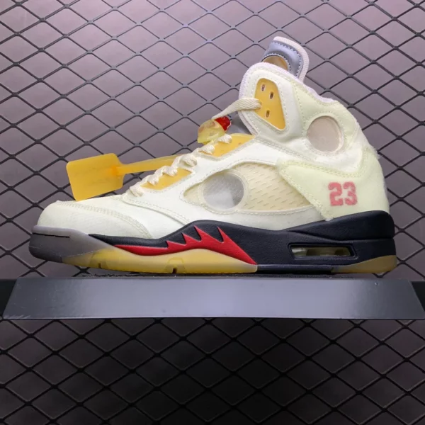 Off-White x Air Jordan 5 Retro 'Sail' - Image 2
