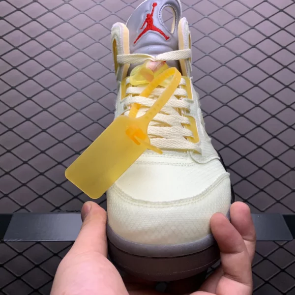 Off-White x Air Jordan 5 Retro 'Sail' - Image 6