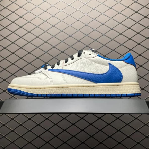 Travis Scott x Fragment x Air Jordan 1 Low OG SP 'Sail Military Blue' - Image 2