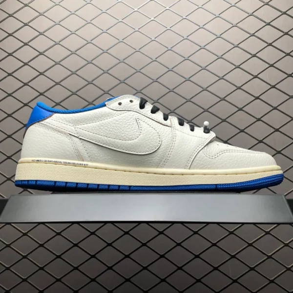 Travis Scott x Fragment x Air Jordan 1 Low OG SP 'Sail Military Blue' - Image 4