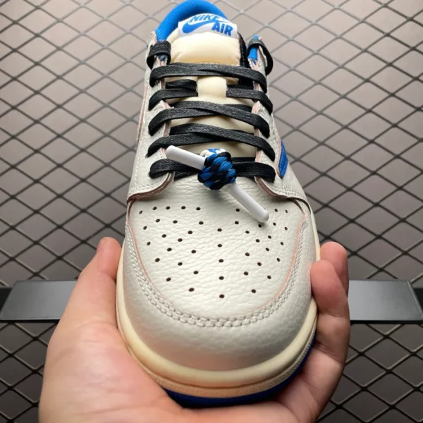 Travis Scott x Fragment x Air Jordan 1 Low OG SP 'Sail Military Blue' - Image 6